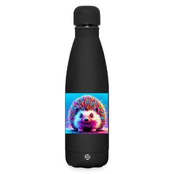 hedgehog - Matte Insulated Water Bottle 500 ml - black - Front