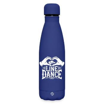 LineDance Herzhand Cowboy - Matte Thermosflasche 500 ml - Dunkelblau  - Vorne