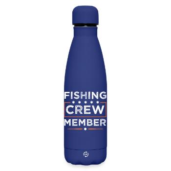 Équipage de pêche - Bouteille isotherme SOFT TOUCH 500 ml - bleu foncé  - Devant