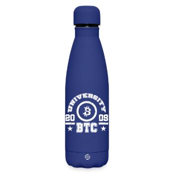 Bitcoin - 21 Million - Cryptocurrency - Matte Thermosflasche 500 ml - Dunkelblau  - Vorne
