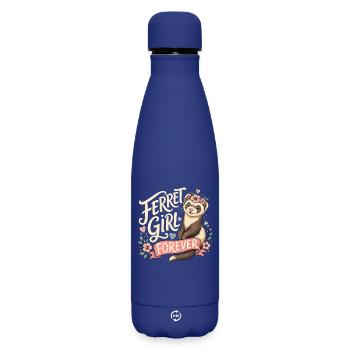 FERRET GIRL FOREVER - Matte Thermosflasche 500 ml - Dunkelblau  - Vorne