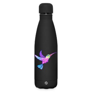 Kolibri Vogel niedliche Tiere - Matte Thermosflasche 500 ml - Schwarz - Vorne