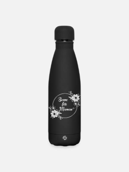 Bonne fête Maman - Bouteille isotherme SOFT TOUCH 500 ml - noir