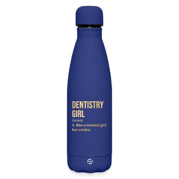 Dentisterie Fille Drôle Dire - Bouteille isotherme SOFT TOUCH 500 ml - bleu foncé  - Devant
