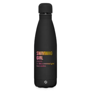Schwimmer - Matte Thermosflasche 500 ml - Schwarz - Vorne