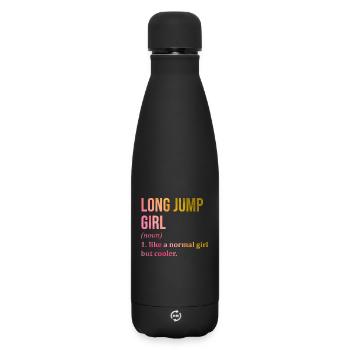 Long Jump - Matte Insulated Water Bottle 500 ml - black - Front