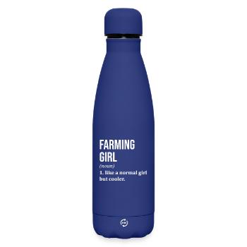 agriculture - Bouteille isotherme SOFT TOUCH 500 ml - bleu foncé  - Devant