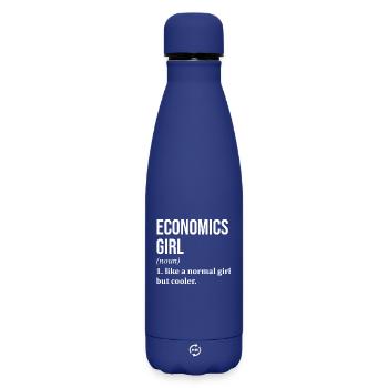 économie - Bouteille isotherme SOFT TOUCH 500 ml - bleu foncé  - Devant