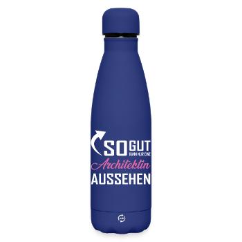 Only a female architect can look so good - Matte Insulated Water Bottle 500 ml - dark blue  - Front