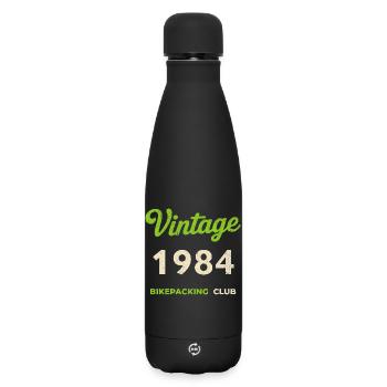 Millésime 1984 – Bikepacking Club Rétro Année de naissance - Bouteille isotherme SOFT TOUCH 500 ml - noir - Devant