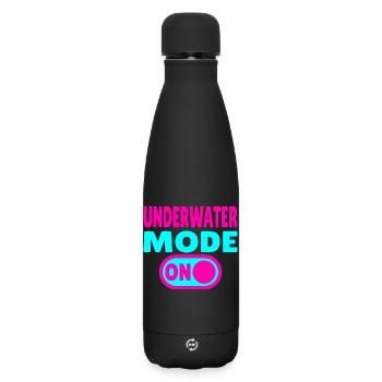 Underwater Mode ON - Matte Insulated Water Bottle 500 ml - black - Front