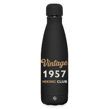 Vintage 1957 – Sailing Club Retro Year of Birth - Matte Insulated Water Bottle 500 ml - black - Front