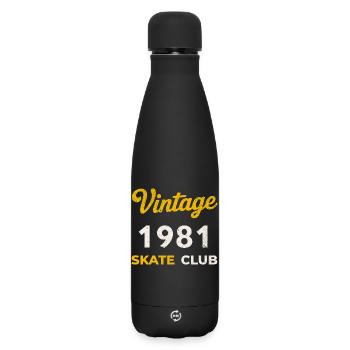 Vintage 1981 Skate Club Retro Geburtsjahr - Matte Thermosflasche 500 ml - Schwarz - Vorne