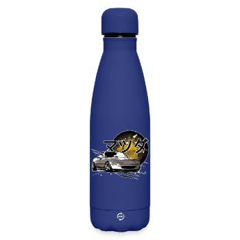 Japanese car Miata Mx5 - Matte Insulated Water Bottle 500 ml - dark blue  - Front
