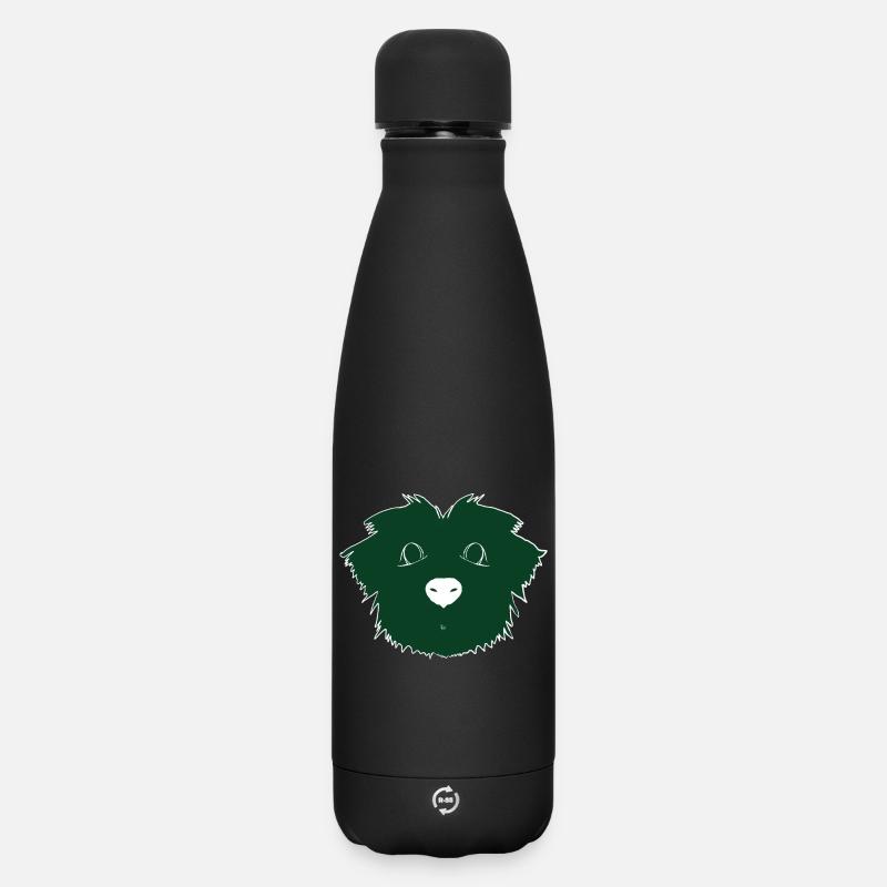 Chiot vert - Bouteille isotherme SOFT TOUCH 500 ml - noir