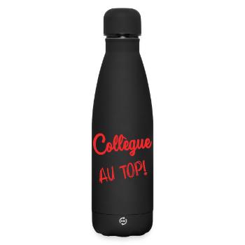 COLLEGUE. DEPART. EMPLOI. HUMOUR. MANAGER. CHEF - Bouteille isotherme SOFT TOUCH 500 ml - noir - Devant