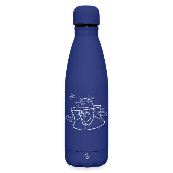 Portrait d’apiculteur - Bouteille isotherme SOFT TOUCH 500 ml - bleu foncé  - Devant