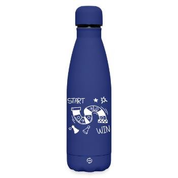Jeu de société Start Win Arcade - Bouteille isotherme SOFT TOUCH 500 ml - bleu foncé  - Devant