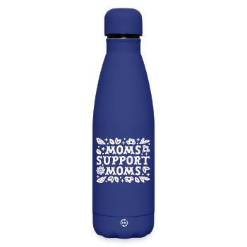 Moms support moms mothers group quotes - Matte Insulated Water Bottle 500 ml - dark blue  - Front