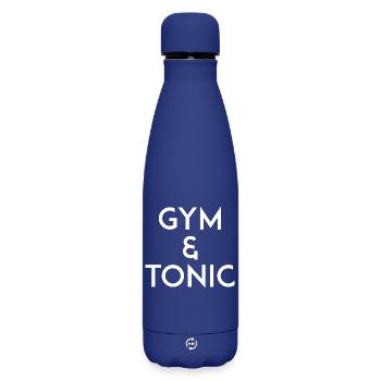 Gym & Tonic - Matte Insulated Water Bottle 500 ml - dark blue  - Front