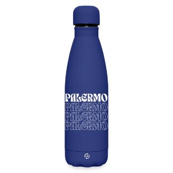 Palermo-Logo-Design - Matte Thermosflasche 500 ml - Dunkelblau  - Vorne