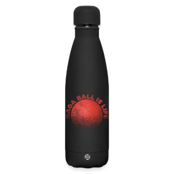Basketball Is Life Round Emblem - Matte Insulated Water Bottle 500 ml - black - Front