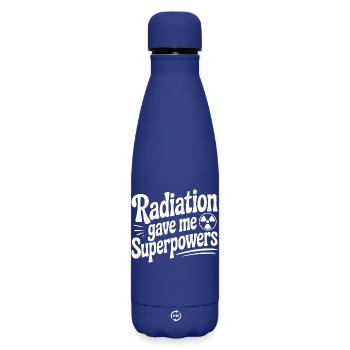 Les radiations m’ont donné des super-pouvoirs - Bouteille isotherme SOFT TOUCH 500 ml - bleu foncé  - Devant