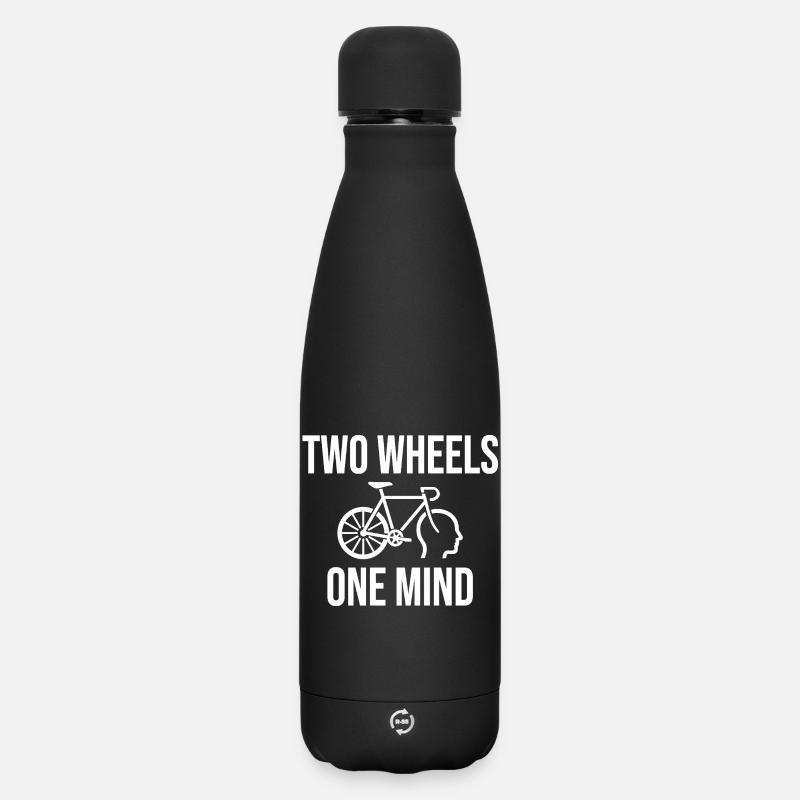 Two wheels, one mind - Matte Insulated Water Bottle 500 ml - black
