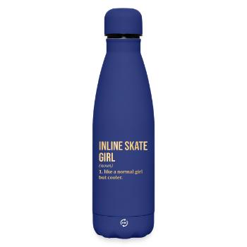 Inline-Skating - Matte Thermosflasche 500 ml - Dunkelblau  - Vorne
