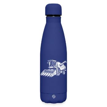 Corn Harvester - Matte Insulated Water Bottle 500 ml - dark blue  - Front