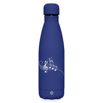 Fck AFD Noten Musik gegen Rechts Zeichen setzen - Matte Insulated Water Bottle 500 ml - dark blue  - Front