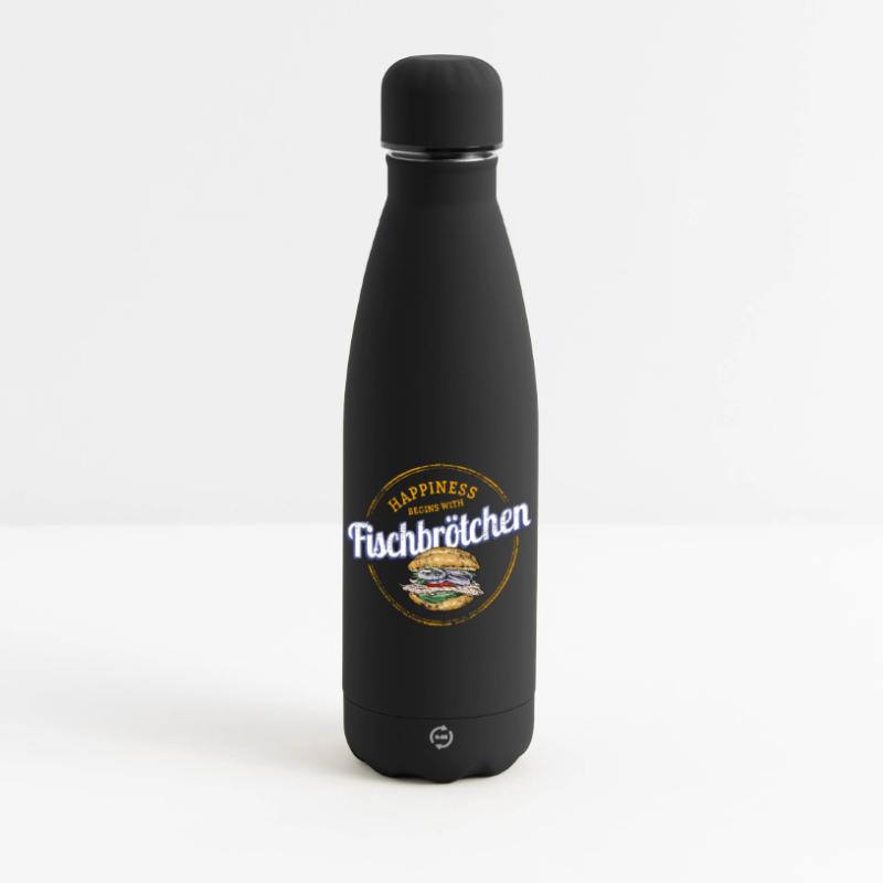 Fischbrötchen mit Matjes oder Bismarckhering Matte Thermosflasche 500 ml