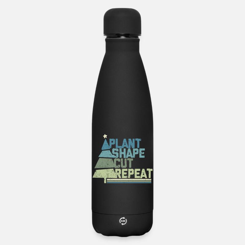 arbre de Noël Grower Forme de plante Cut - Bouteille isotherme SOFT TOUCH 500 ml - noir