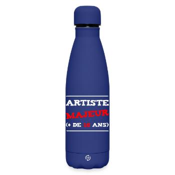 HAUPTKÜNSTLER (+ 18 JAHRE)! - Matte Thermosflasche 500 ml - Dunkelblau  - Vorne
