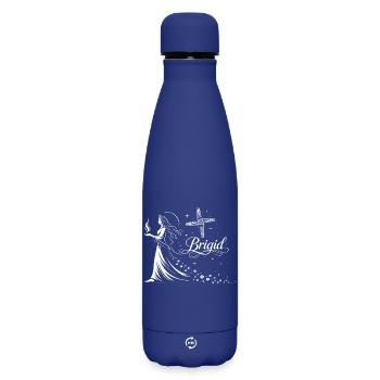 Déesse celtique Brigid imbolc avec la flamme - Bouteille isotherme SOFT TOUCH 500 ml - bleu foncé  - Devant