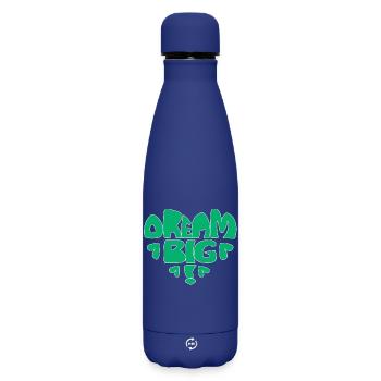 Dream Big! - grün - Matte Thermosflasche 500 ml - Dunkelblau  - Vorne