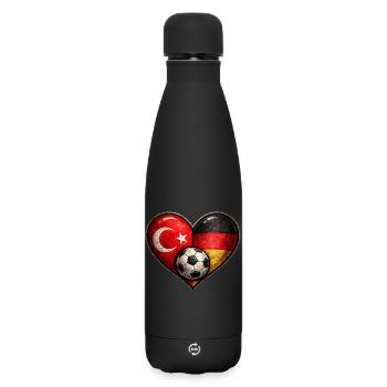 Allemagne Football du Cœur de Turquie - Bouteille isotherme SOFT TOUCH 500 ml - noir - Devant