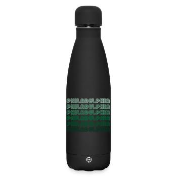 Philadelphia Typografie Gradient - Matte Thermosflasche 500 ml - Schwarz - Vorne