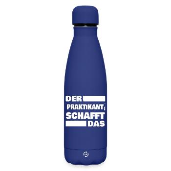 Intern as work - Matte Insulated Water Bottle 500 ml - dark blue  - Front
