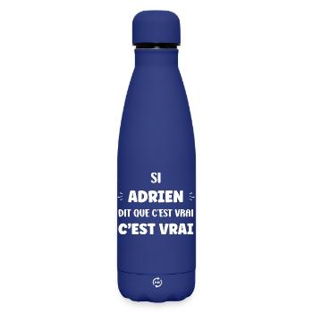 Adrien sagt, es stimmt - Matte Thermosflasche 500 ml - Dunkelblau  - Vorne
