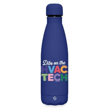 Lustiger HVAC Techniker Spruch Reparatur Experte - Matte Thermosflasche 500 ml - Dunkelblau  - Vorne