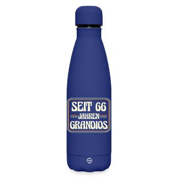 66 years old Birthday 66th birthday - Matte Insulated Water Bottle 500 ml - dark blue  - Front