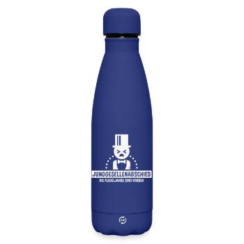 Junggesellenabschied – Flegeljahre Vorbei! (W) - Matte Thermosflasche 500 ml - Dunkelblau  - Vorne
