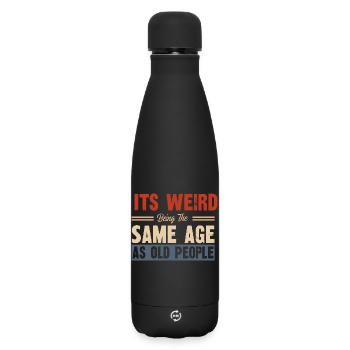 Phrase amusante sur le passage du temps - Bouteille isotherme SOFT TOUCH 500 ml - noir - Devant