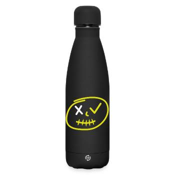 Trend Gesicht - Matte Thermosflasche 500 ml - Schwarz - Vorne