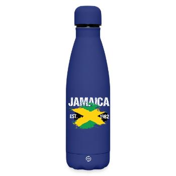 Jamaica Brush Flag Est1982 - Matte Thermosflasche 500 ml - Dunkelblau  - Vorne