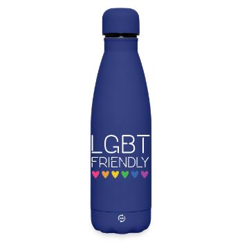 LGBT-freundlich - Matte Thermosflasche 500 ml - Dunkelblau  - Vorne
