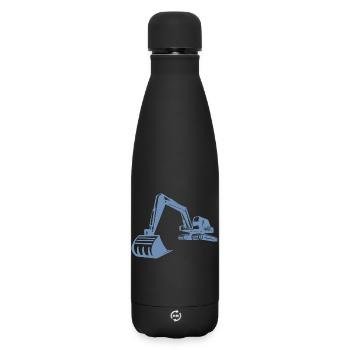 Bagger Silhouette, Präzises Design für - Matte Thermosflasche 500 ml - Schwarz - Vorne
