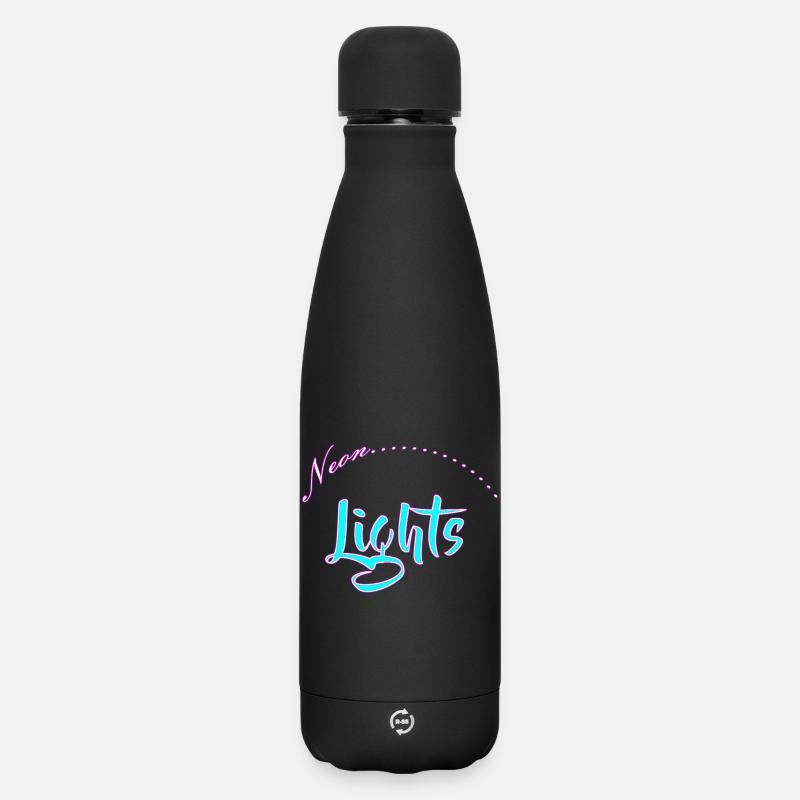 Lettrage des néons - Bouteille isotherme SOFT TOUCH 500 ml - noir