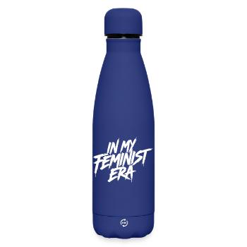 In my Feminist Era weiss - Matte Thermosflasche 500 ml - Dunkelblau  - Vorne